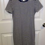 H&M Blue And White Striped Short Sleeve Dress Photo 5