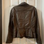 Danier Brown Genuine Leather Button Front Jacket Small Photo 7