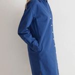 Madewell Womens Mini Shirtdress Cotton Button Down Long Sleeve Bluestone Blue S Photo 1
