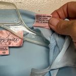 Jaclyn Smith  Sky Blue Satin Blouse Photo 5