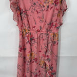 Lane Bryant  Ruffle Floral Midi Dress Women Plus Size 16 Pink Whimsical Elegant Photo 0