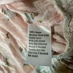 Wonderly Pastel Pattern Print Peasant Crop Top Mixed Fabric Gauze Top 0X Photo 8