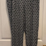 Xhilaration ‎ Women's Large Black White Diamond Print Elastic Waist Jogger Pants Photo 0
