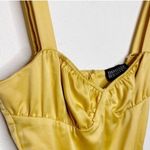 Danielle Bernstein  Satin Bodysuit Beautiful Pale Mustard Color Bustier 4 Photo 5