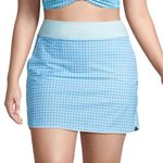 Lands' End Women's Blue Gingham Quick Dry Active Swim Skort Size 10 Photo 0