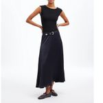 Madewell NWT  Cap Sleeve Scoop Neck Tee in Black XXS NR343 Photo 1