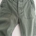 The Great // Army Green Ric Rac Cropped Cargo Pants Photo 7