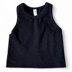 Ribbed Cropped Tank Top Black Size XS Photo 0