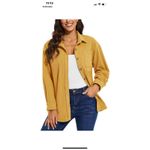 New Tacvasen Women's Gold Loose Fit Corduroy Shacket Shirt Long Sleeve Photo 2
