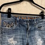 Rock Revival Women’s 28 Blue Adaliz Easy Straight Denim Jeans Embellished Y2k Photo 8