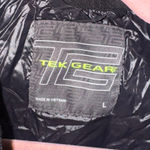 Tek Gear Women's Black Puffer Vest with Red Zipper L Photo 2