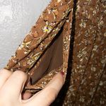 Ann Taylor Brown Floral Paperbag Pull On Fabric Pants Size XXL Photo 3