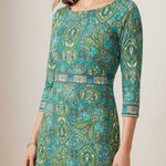 Talbots  Paisley Long Sleeve Dress Size 8 Photo 0