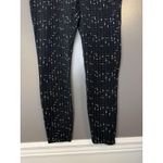 Old Navy  Leggings Womens Medium Black White Grid Print Stretch Pull On Cotton Photo 2