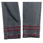 Driftwood Black Jackie Embroidered Stripe Skinny Jeans Size 27 Photo 5