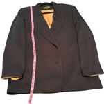Vintage 80s High Point Black Blazer Small Gold Button Oversized Power Jacket Photo 6