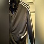 Adidas Women’s  athletic jacket - 2 SNAGS - black & white - size Large Photo 10