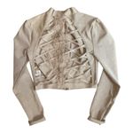 Wow Couture  Light Tan Cropped Blazer Photo 2