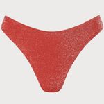 BERLOOK Red Lurex Bikini Bottom ONLY 64 Size L Photo 3