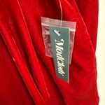 Modcloth NWT  Crushed Velvet Suspender Skirt Holly Berry Red Size Small S NEW Photo 7