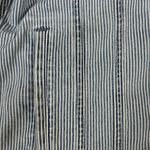 Nautica  Jeans Denim‎ Jacket Sz S Blue White Striped Classic Button Up Y2K Photo 2