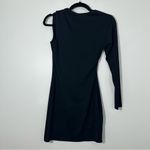 Susana Monaco One Sleeve Wrap Neck Mini Dress Black Size S Photo 2