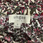 Umgee  Boho Floral Tunic Dress Ruffle Hem Tassel Tie Peasant Blouse Small Photo 4