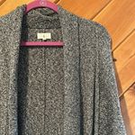 Lou & grey  dark marled gray long open front cardigan Photo 1