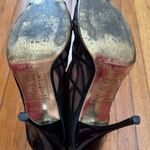 Ted Baker Taminaa Black Mesh open toe leather detailing high Heel pumps, size 7 Photo 5