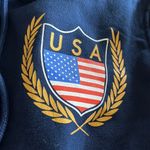 NWT USA FLAG SWEATSHIRT HOODIE MEDIUM NAVY Blue Photo 6