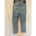 American Eagle Women's Size 0 Short Ripped Mom Jeans Light Blue Denim Photo 1