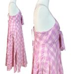 Free People  Coquette Cottage Via Midi Bow Dress in Pink Gingham Check NWT Medium Photo 7
