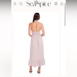 SEASPICE resort Daphne Halter maxi dress NWT‎ XL 100% Peruvian cotton Tan Photo 1