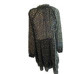 ZARA  Black and White Tiered Bishop Sleeve Dress Photo 2