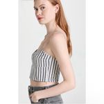 Theory Ventura Striped Cotton Poplin Bustier Top Cami Size Medium Photo 10