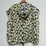 Diane Von Furstenberg Yellow Black Floral Lightweight Sleeveless Hoodie Large Photo 11