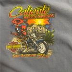Harley Davidson Caliente San Antonio Motorcycle Graphic Tie Dye Tee size large Gray Photo 2