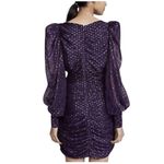 For Love & Lemons  -  La Villette Metallic Polka Dot Mini Dress Purple Sz M Photo 2