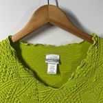 Haystacks Top Women XS Green Lettuce Hem 3/4 Sleeve Crinkle Y2K Bratz Spring Photo 4