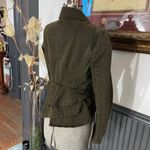 Calvin Klein Y2K Choice Asymmetrical Olive Victorian Ruffle Tail Jacket - L ππ Photo 6