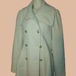 Worthington Peacoat Coat L Large Doube Breasted ivory Cream Slimmer Tweed Photo 1