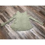 Lazy sundays military green waffle knit cold shoulder sweater Photo 1