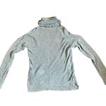 BCBGenerations Women’s Gray Peek Shoulder Turtleneck Sweater Medium Photo 0