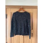 Eileen Fisher  Black Marbled Chunky Knit Scoop Neck Sweater Women’s size Medium Photo 6