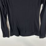 Lululemon  Full Tilt Long Sleeve Top Sz 4 Black Lace Back Thumb Holes‎ Yoga Photo 2