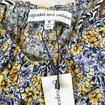 Cupcakes and Cashmere NWT Womens Sz Small Andria Floral Romper Shoulder Tie Photo 7