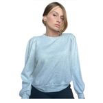 ethereal sweater paper crane small Light gray pullover crewneck, puff sleeves Photo 6