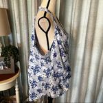 Kaari Blue  Womens 22W 22 Curvy Blue White Sleeveless Top White La Dolce Vita NEW Photo 4