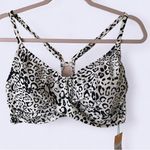 Kona Sol NWT Size L Womens Multicolor Lined Wireless Surplice Pull On Bikini Top Photo 1