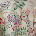 ZARA Button Down Shirt L NWT Summer Print Linen Blend Bohemian Photo 8